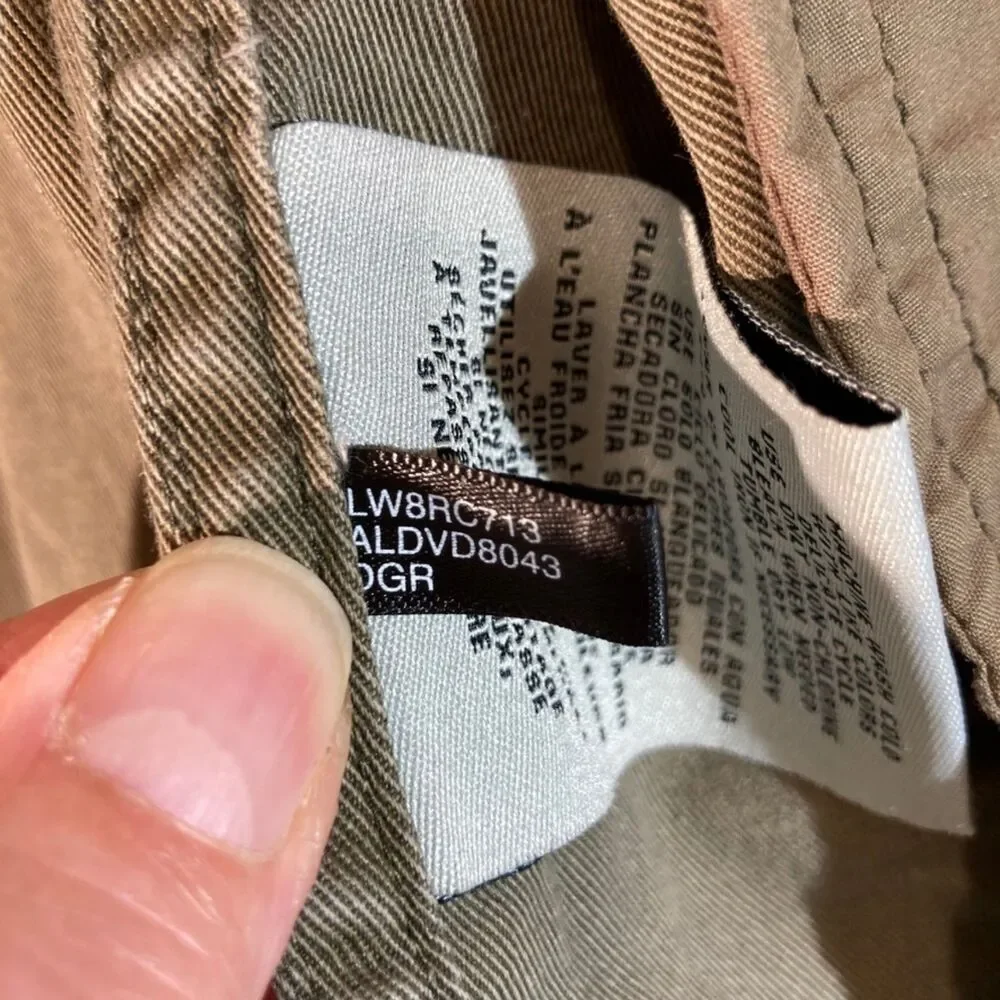 Levis Jacket Med Camo Military Style Y2K Vintage 90's Cotton Raw Front Hem Denim - Picture 12 of 13